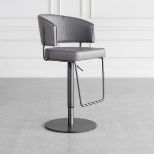 Roger Grey Vinyl Counter Stool - Angle