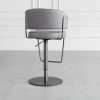 Roger Grey Vinyl Counter Stool - Back