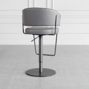 Roger Grey Vinyl Counter Stool Back Roger Grey Vinyl Counter Stool Back