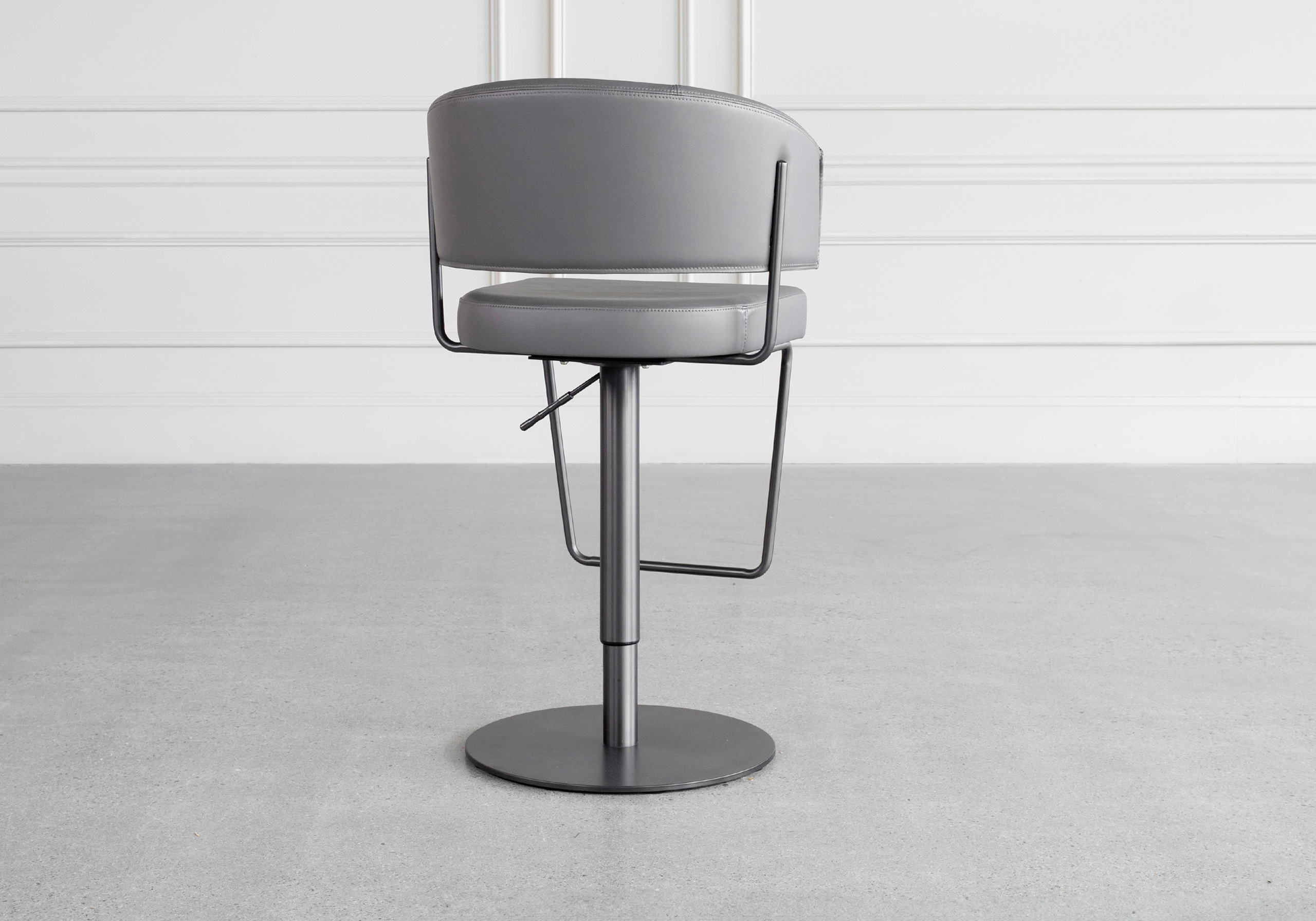 Roger Grey Vinyl Counter Stool Back Roger Grey Vinyl Counter Stool Back