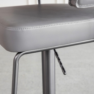 Roger Grey Vinyl Counter Stool Details Roger Grey Vinyl Counter Stool Details