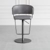 Roger Grey Vinyl Counter Stool - Front