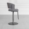 Roger Grey Vinyl Counter Stool - Side