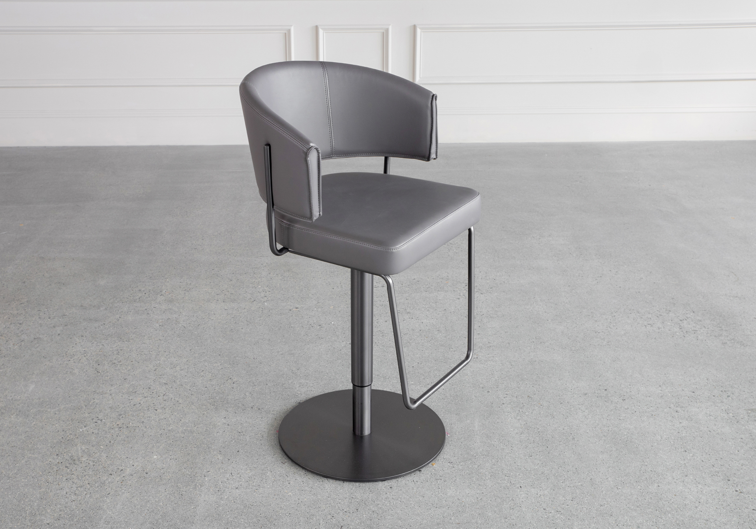 Roger Grey Vinyl Counter Stool Roger Grey Vinyl Counter Stool