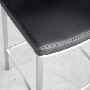 Royce Black 80 Vinyl Barstool Details Royce Black 80 Vinyl Barstool Details