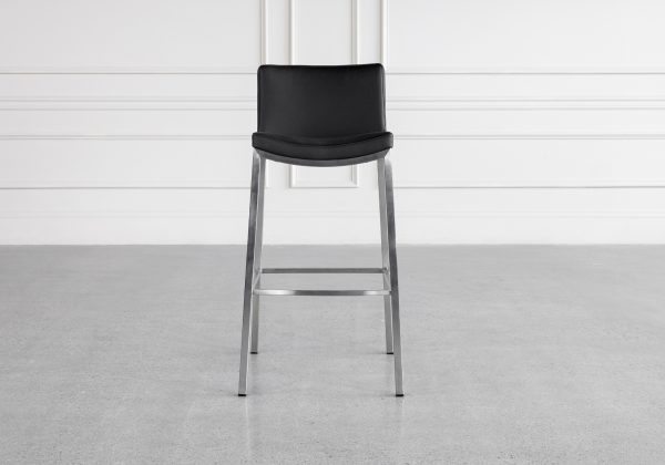 Royce Black 80 Vinyl Barstool - Front