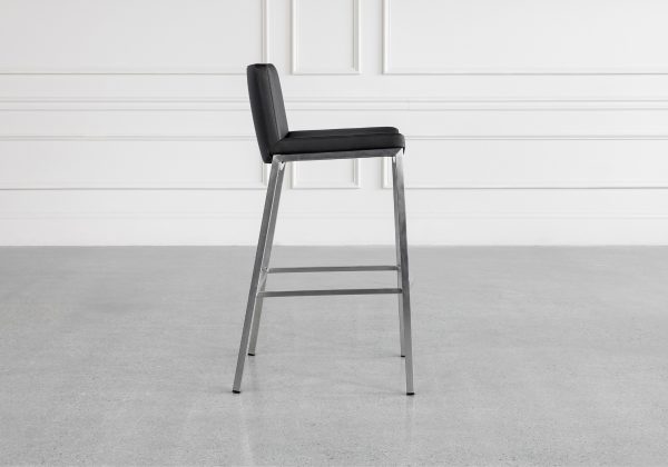 Royce Black 80 Vinyl Barstool - Side