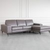 Sergio Brown L83 Leather SR Sectional Sofa - Angle