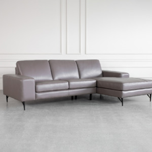 Sergio Brown L83 Leather SR Sectional Sofa Angle Sergio Brown L83 Leather SR Sectional Sofa Angle