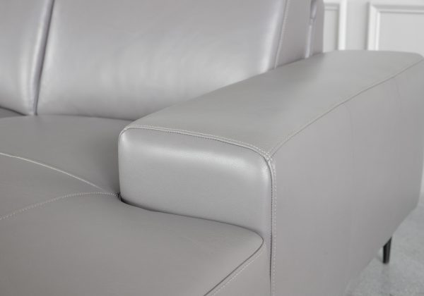 Sergio Brown L83 Leather SR Sectional Sofa - Arms