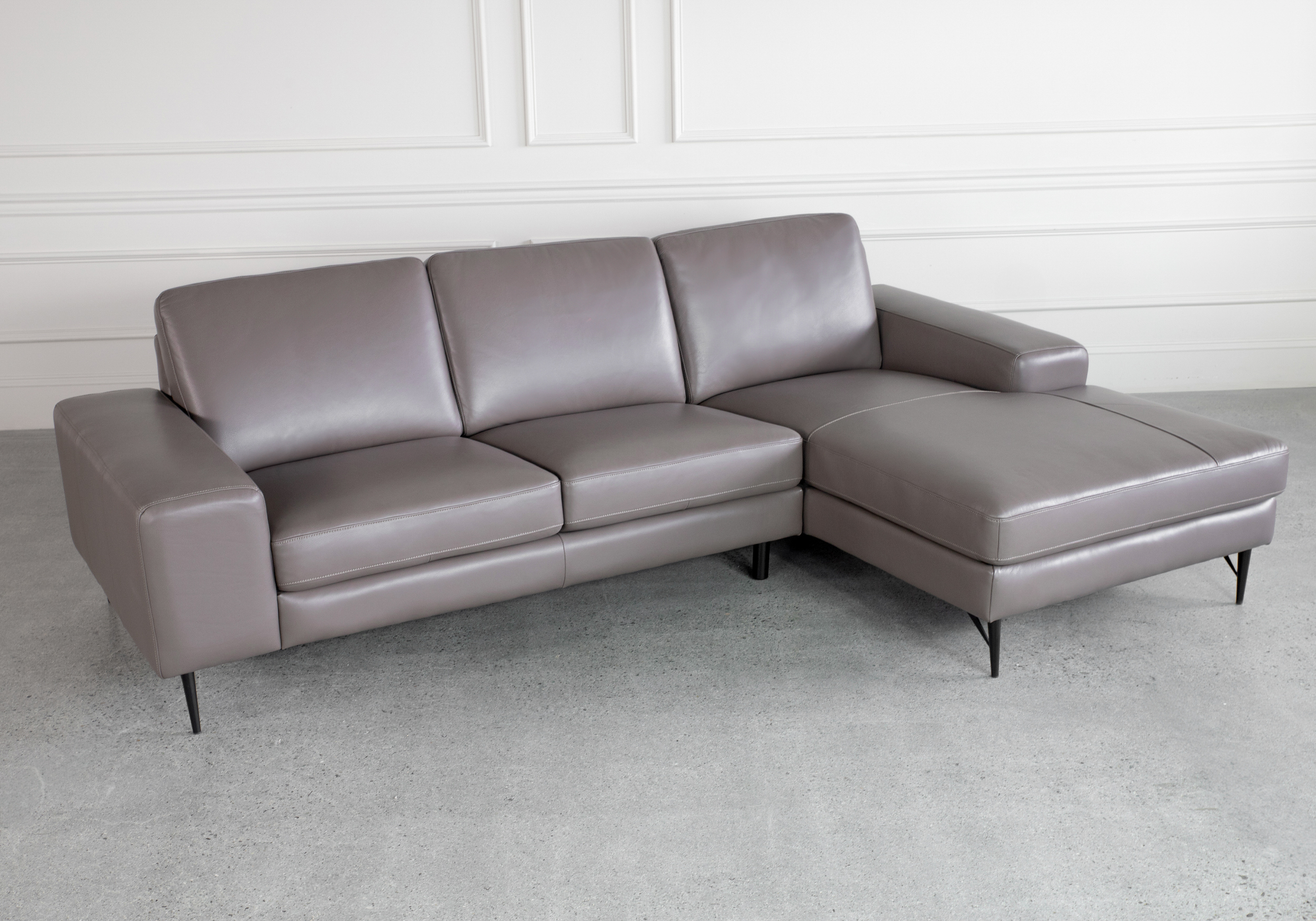 Sergio Brown L83 Leather SR Sectional Sofa