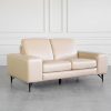 Sergio Mount L97 Leather Loveseat - Angle