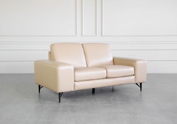 Sergio Mount L97 Leather Loveseat - Angle