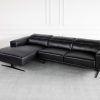 Viola Black Leather SL Sectional