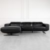 Viola Black Leather SL Sectional - Front