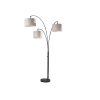 Bowery 3 Arm Black Arc Floor Lamp Featured