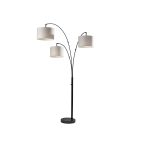 Bowery 3 Arm Black Arc Floor Lamp Featured