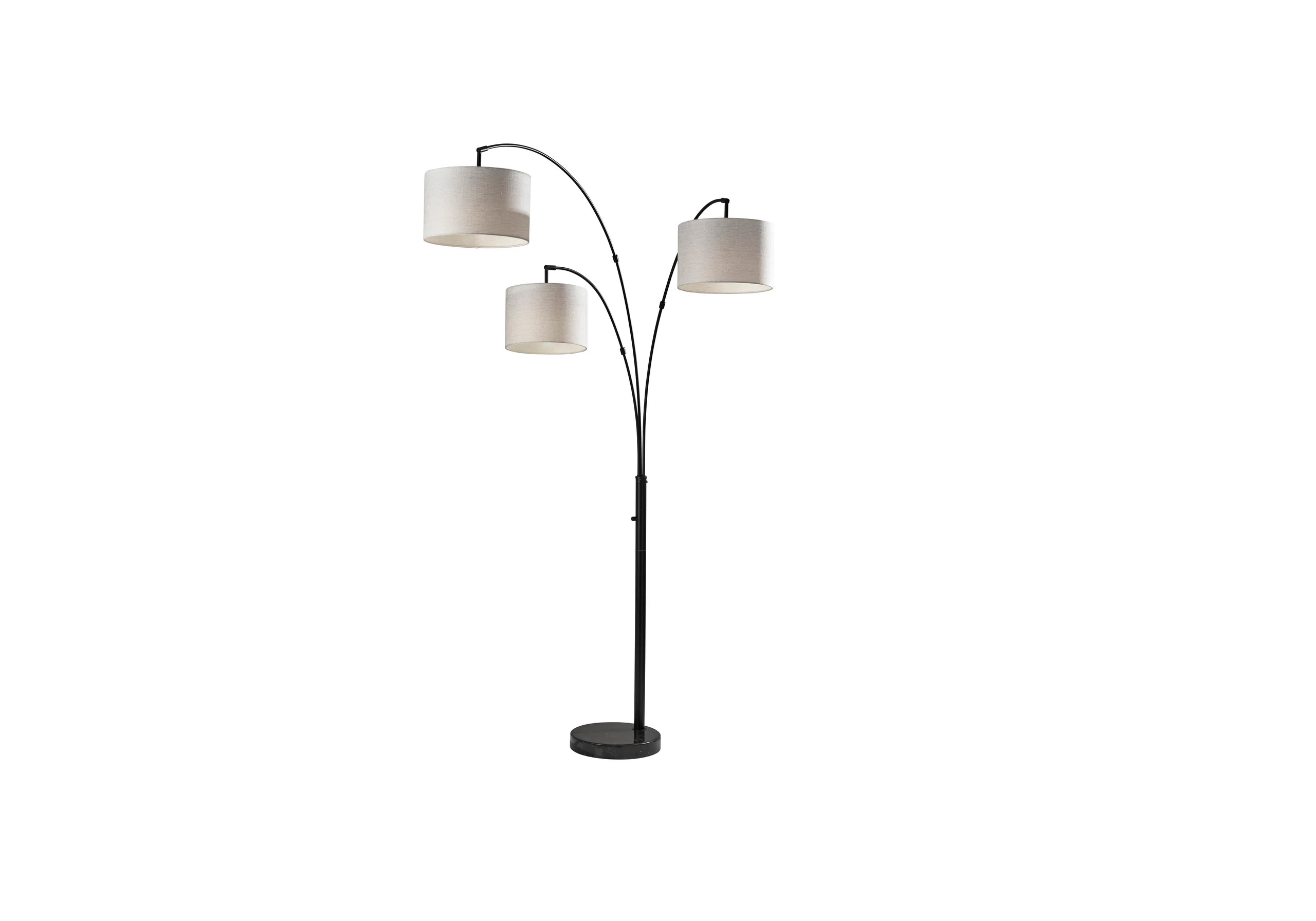 Bowery 3 Arm Black Arc Floor Lamp Featured