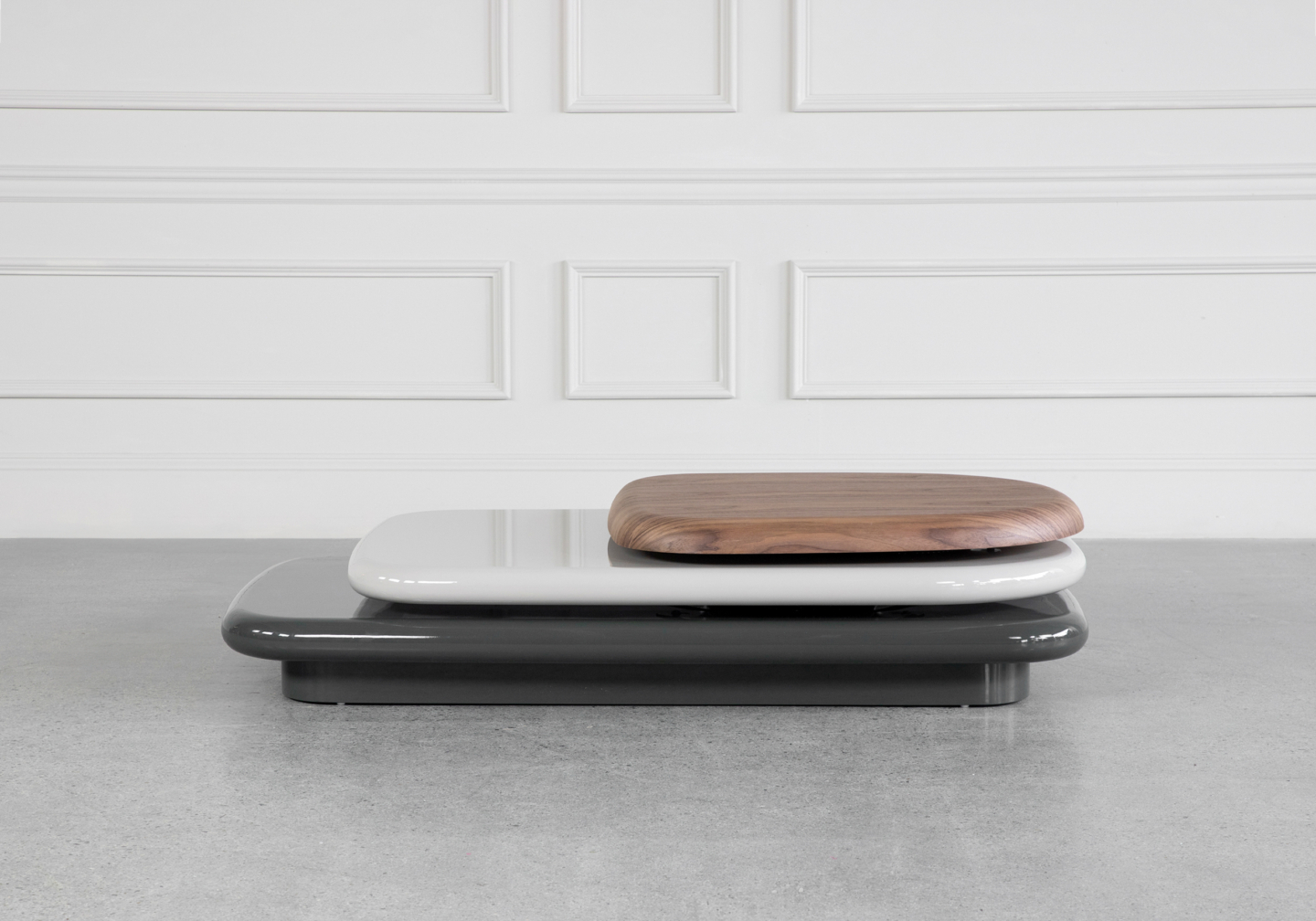 Edgar Walnut Grey Olive Coffee Table Front