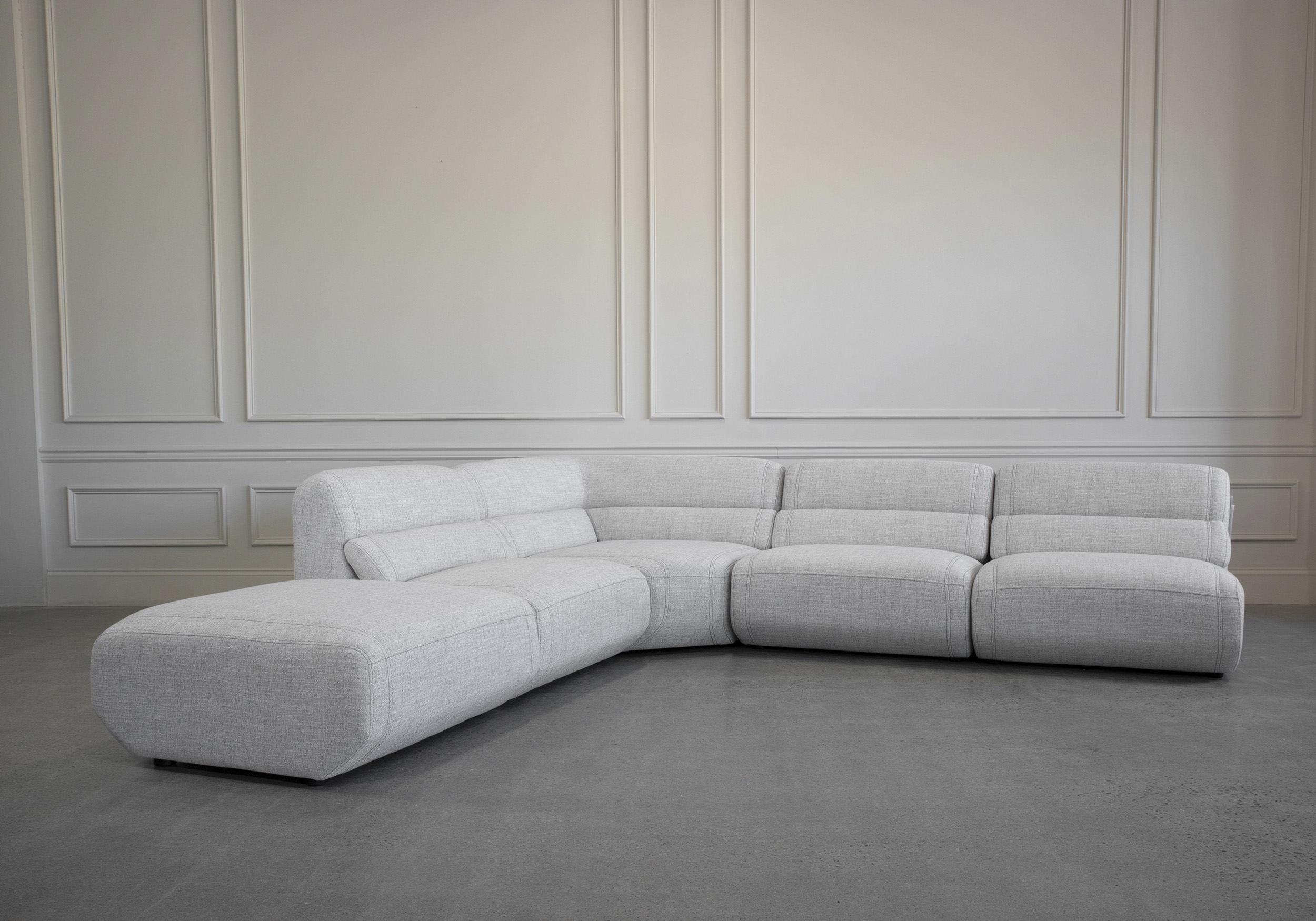 Barcelona Sectional Angle A303 Light Grey 1