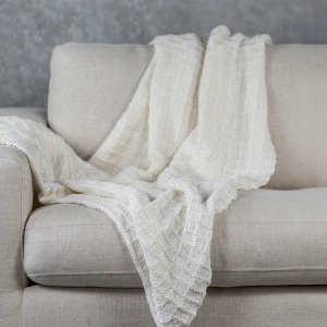 Basket Ivory Throw