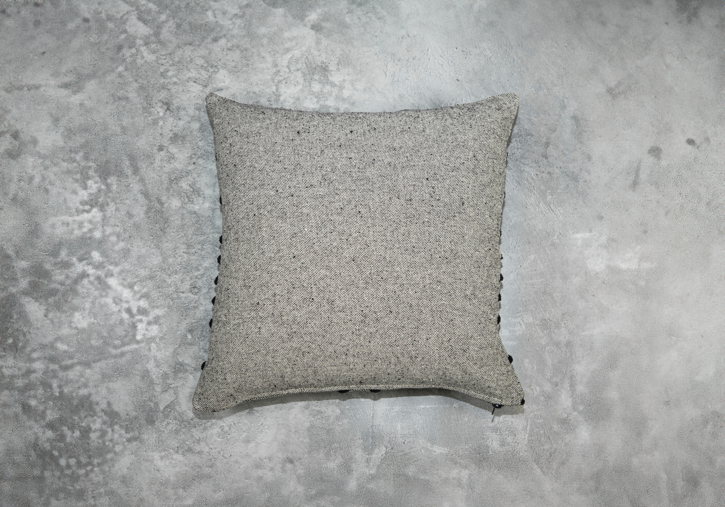 Chevron Grey Pillow Back