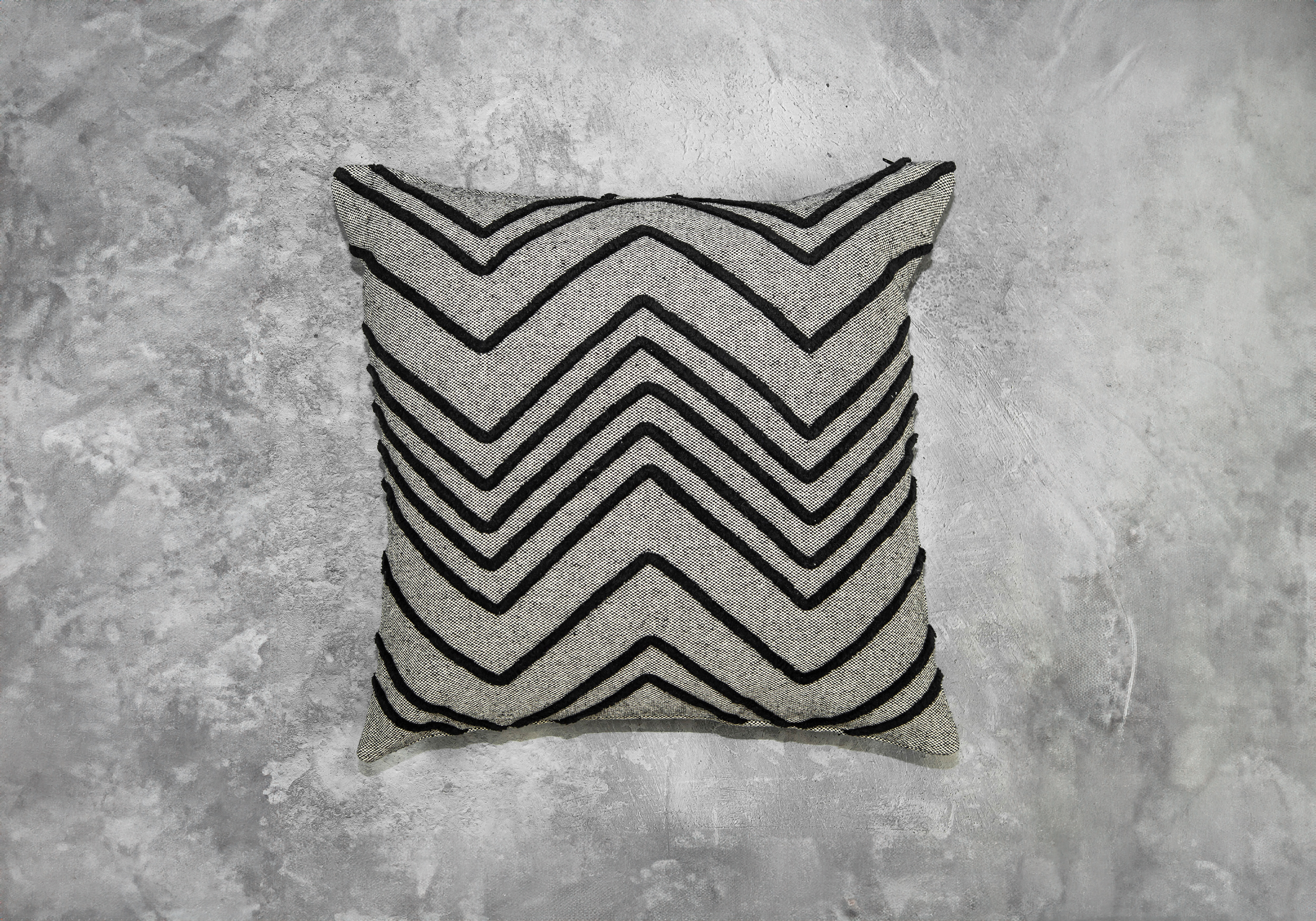 Chevron Grey Pillow Top