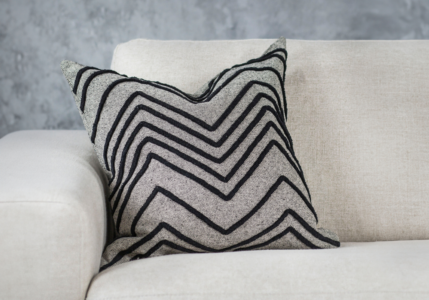 Chevron Grey Pillow