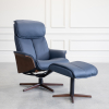 Milan Recliner Midnight Blue Angle 1
