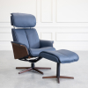 Milan Recliner Midnight Blue Angle Head Up 1