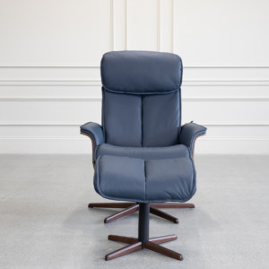 Milan Recliner Midnight Blue Front 1