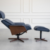Milan Recliner Midnight Blue Recline 1