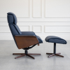 Milan Recliner Midnight Blue Side 1
