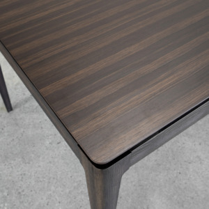 Alexander Smoked Oak Dining Table - CloseUp Alexander Smoked Oak Dining Table - CloseUp