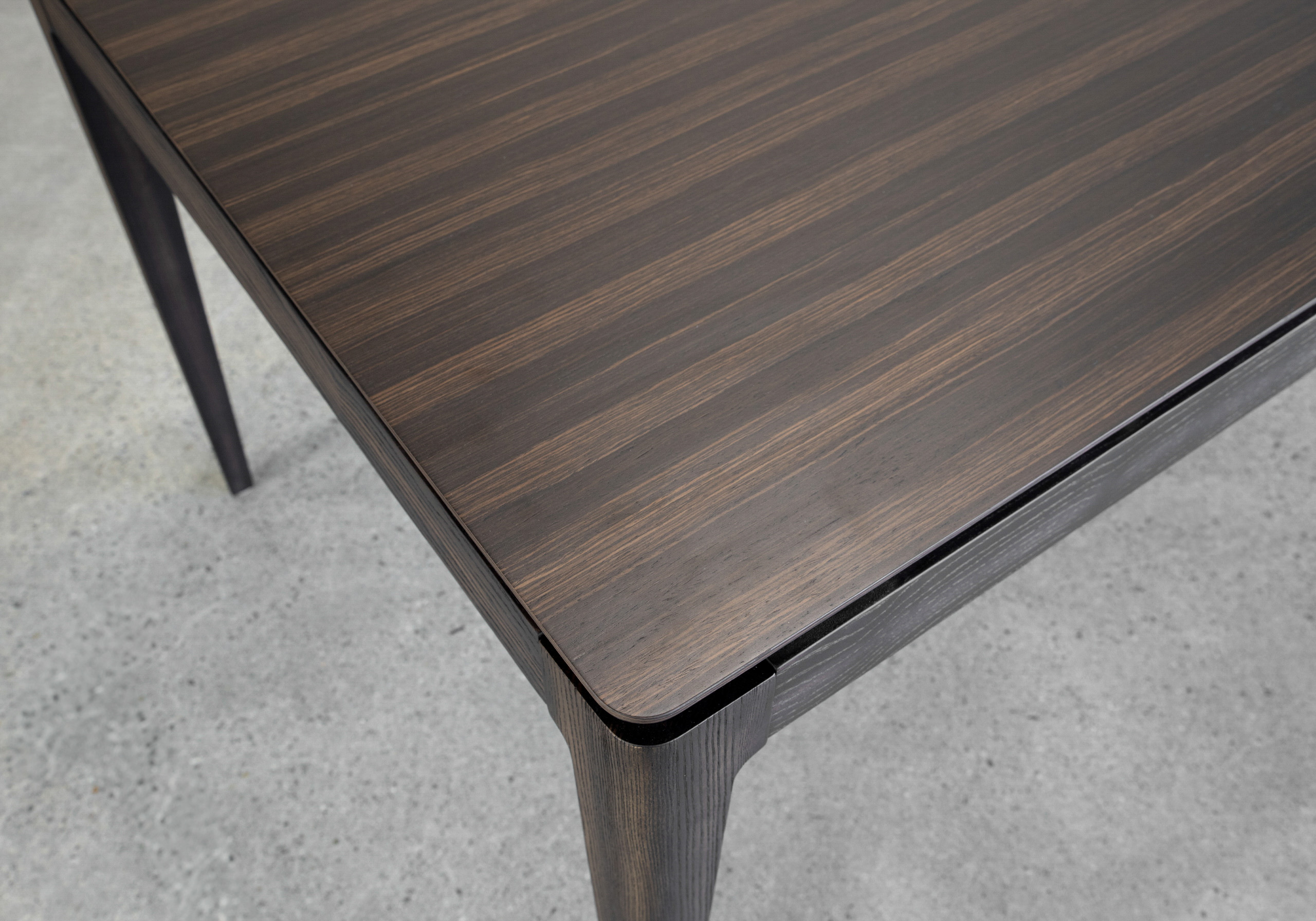 Alexander Smoked Oak Dining Table - CloseUp Alexander Smoked Oak Dining Table - CloseUp
