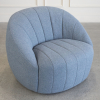 Alison Swivel Chair A360 CBlue Top Angle