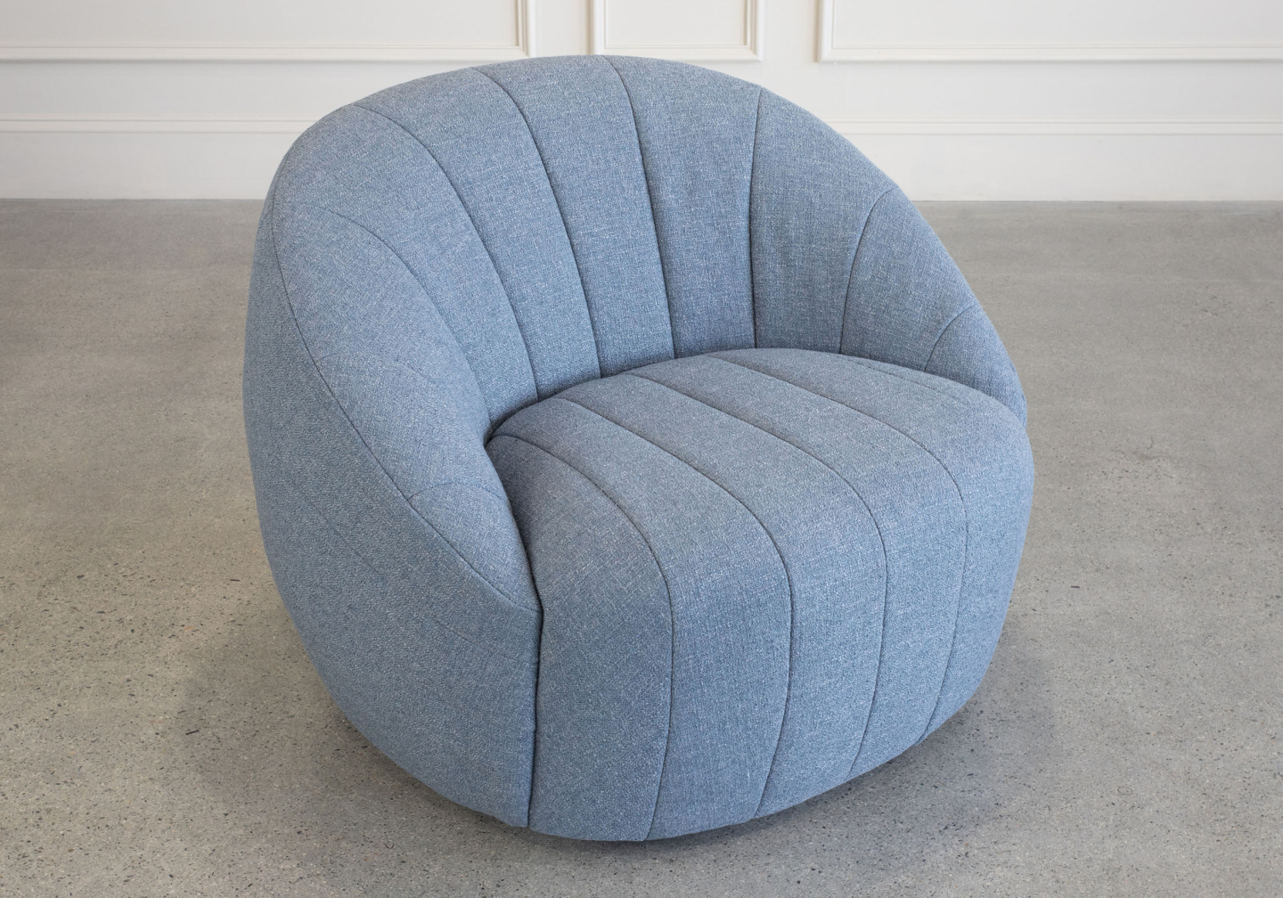 Alison Swivel Chair A360 CBlue Top Angle
