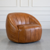 Alison Swivel Chair Tan Angle
