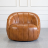 Alison Swivel Chair Tan Front