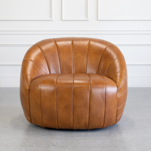 Alison Swivel Chair Tan Front