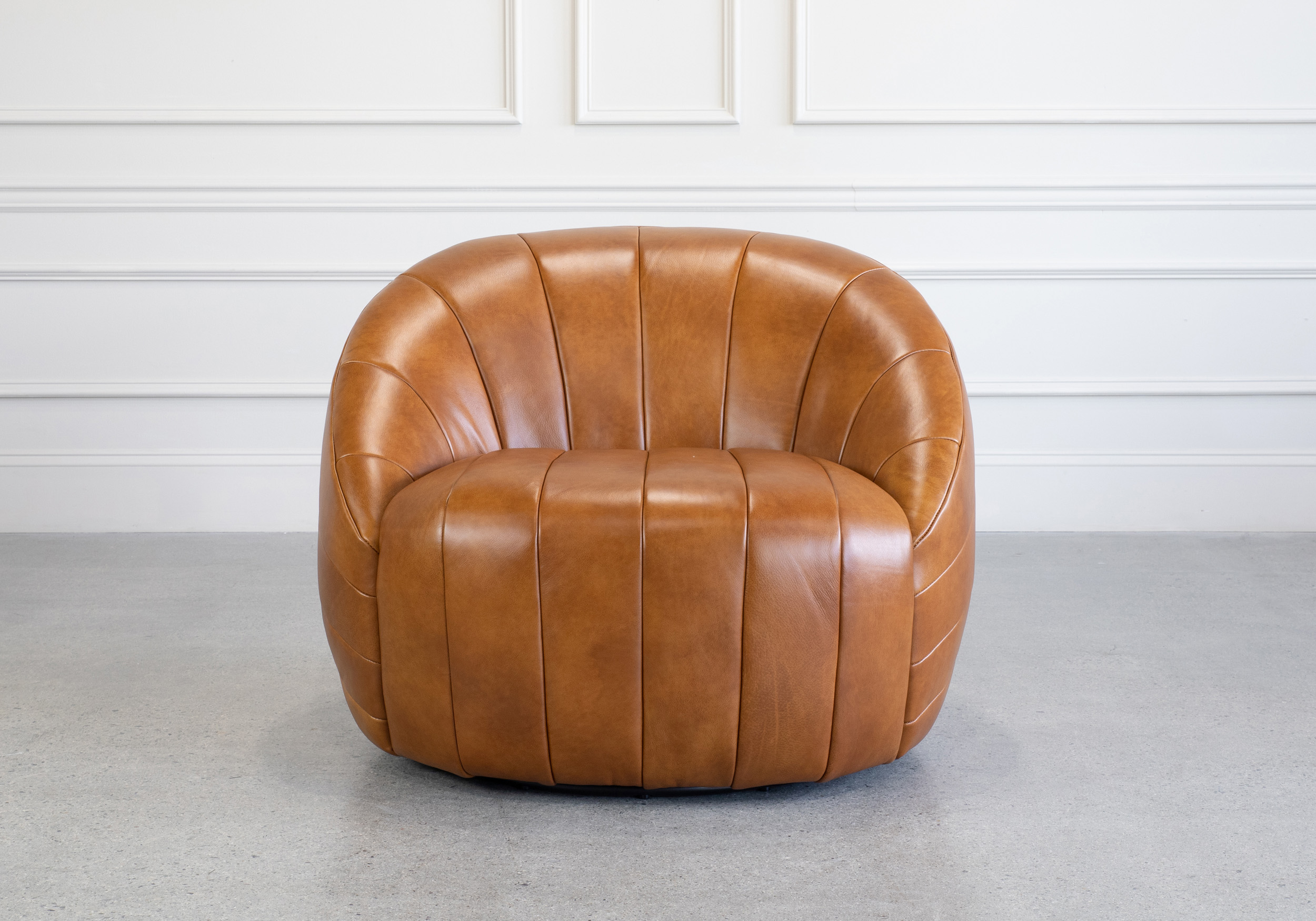 Alison Swivel Chair Tan Front