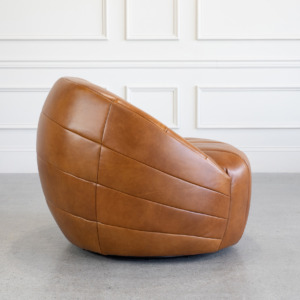 Alison Swivel Chair Tan Side Alison Swivel Chair Tan Side