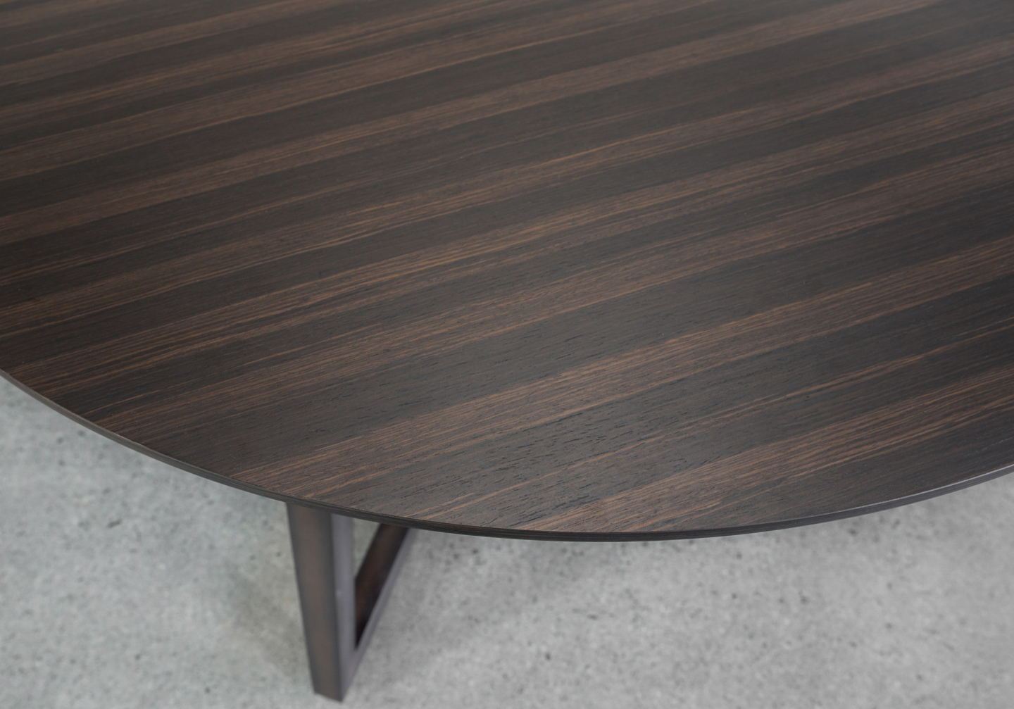 Harley Smoked Oak Dining Table - CloseUp
