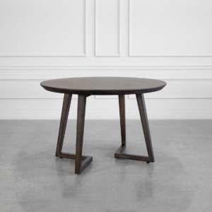 Harley Smoked Oak Dining Table Angle Harley Smoked Oak Dining Table Angle