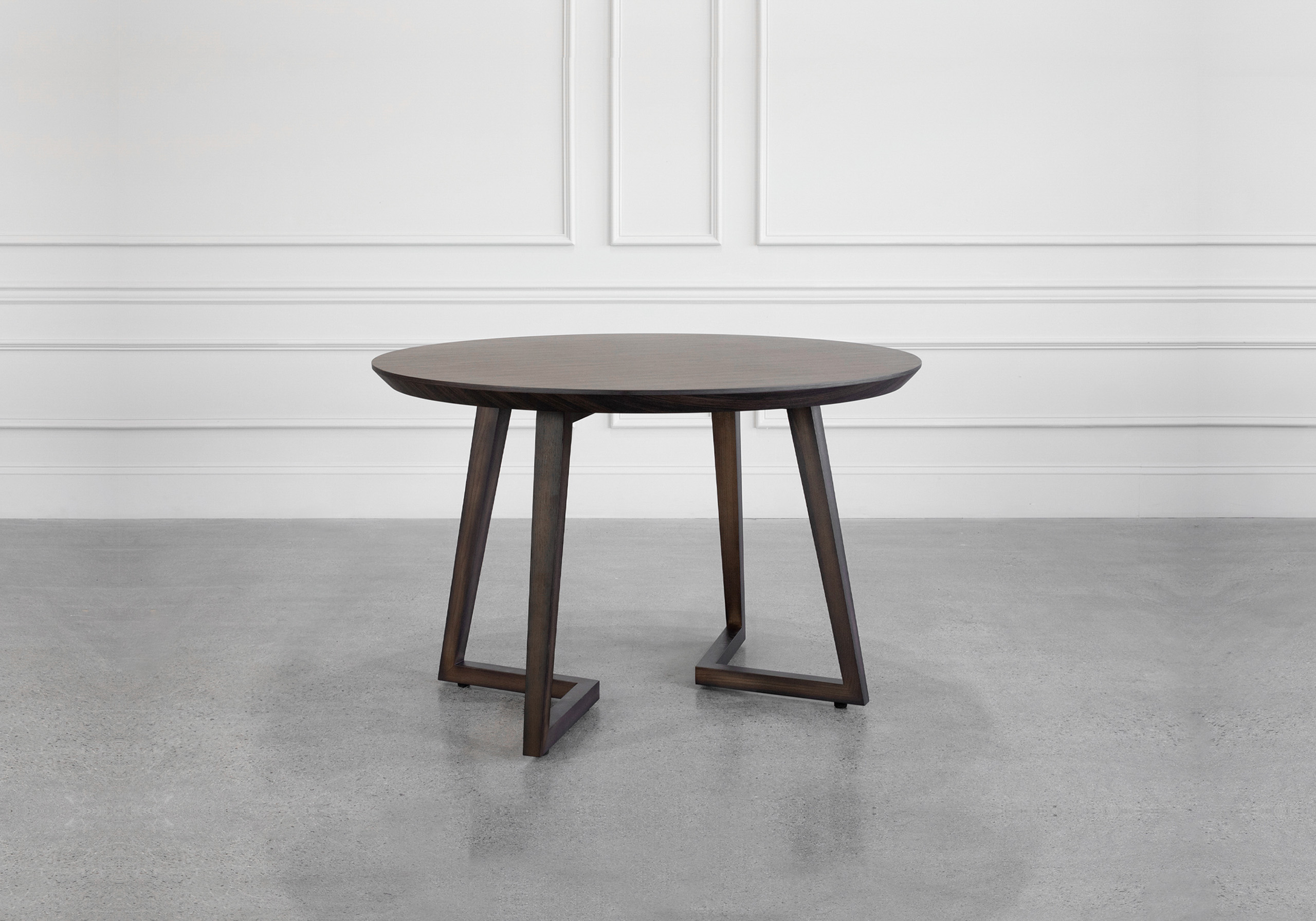 Harley Smoked Oak Dining Table Angle