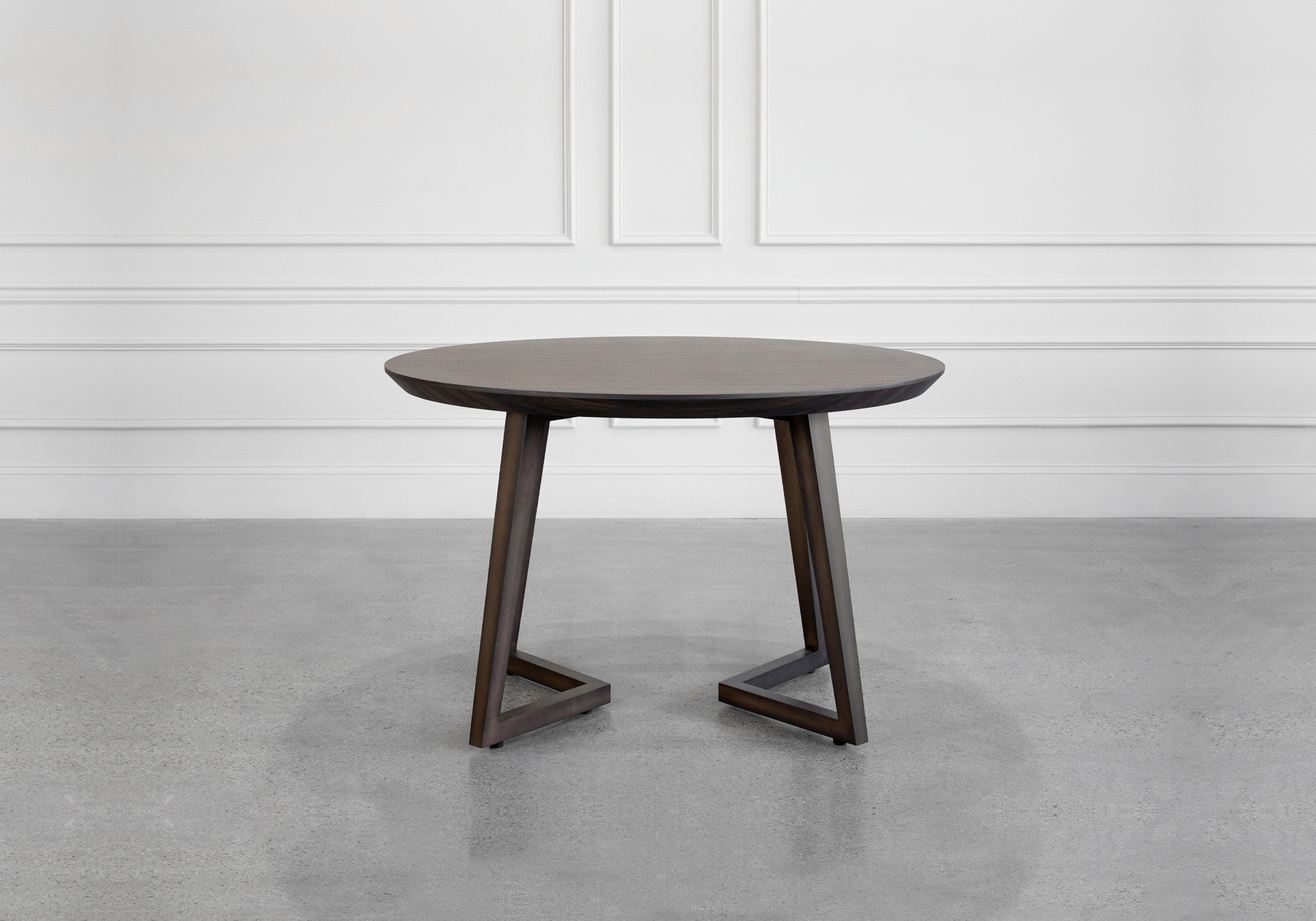 Harley Smoked Oak Dining Table Front
