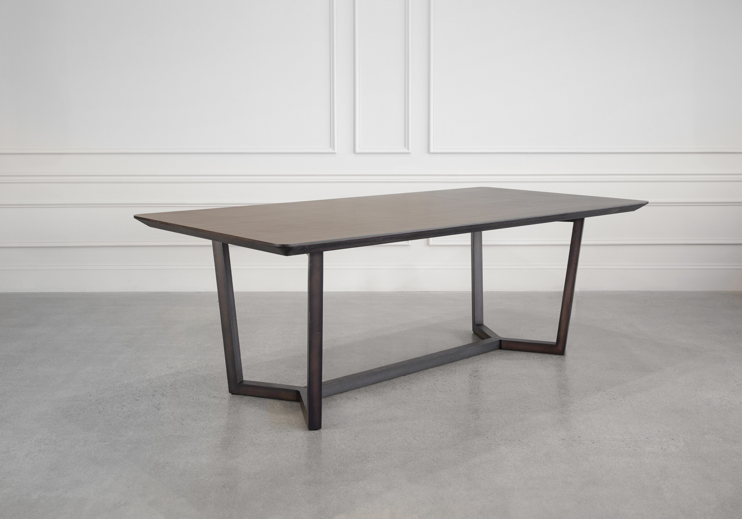 Hector Smoked Oak Dining Table - Angle