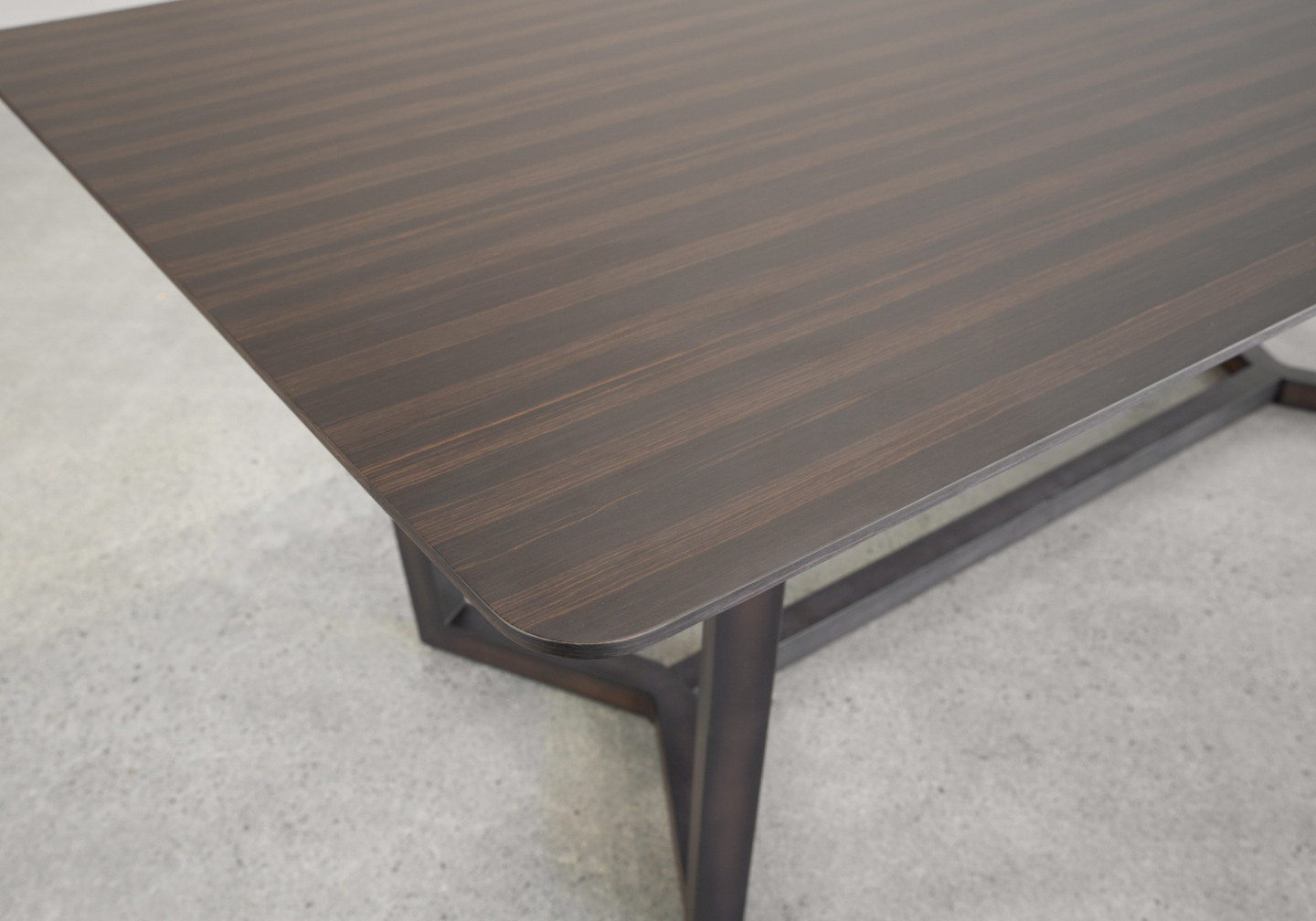 Hector Smoked Oak Dining Table - CloseUp