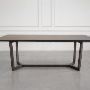 Hector Smoked Oak Dining Table - Front