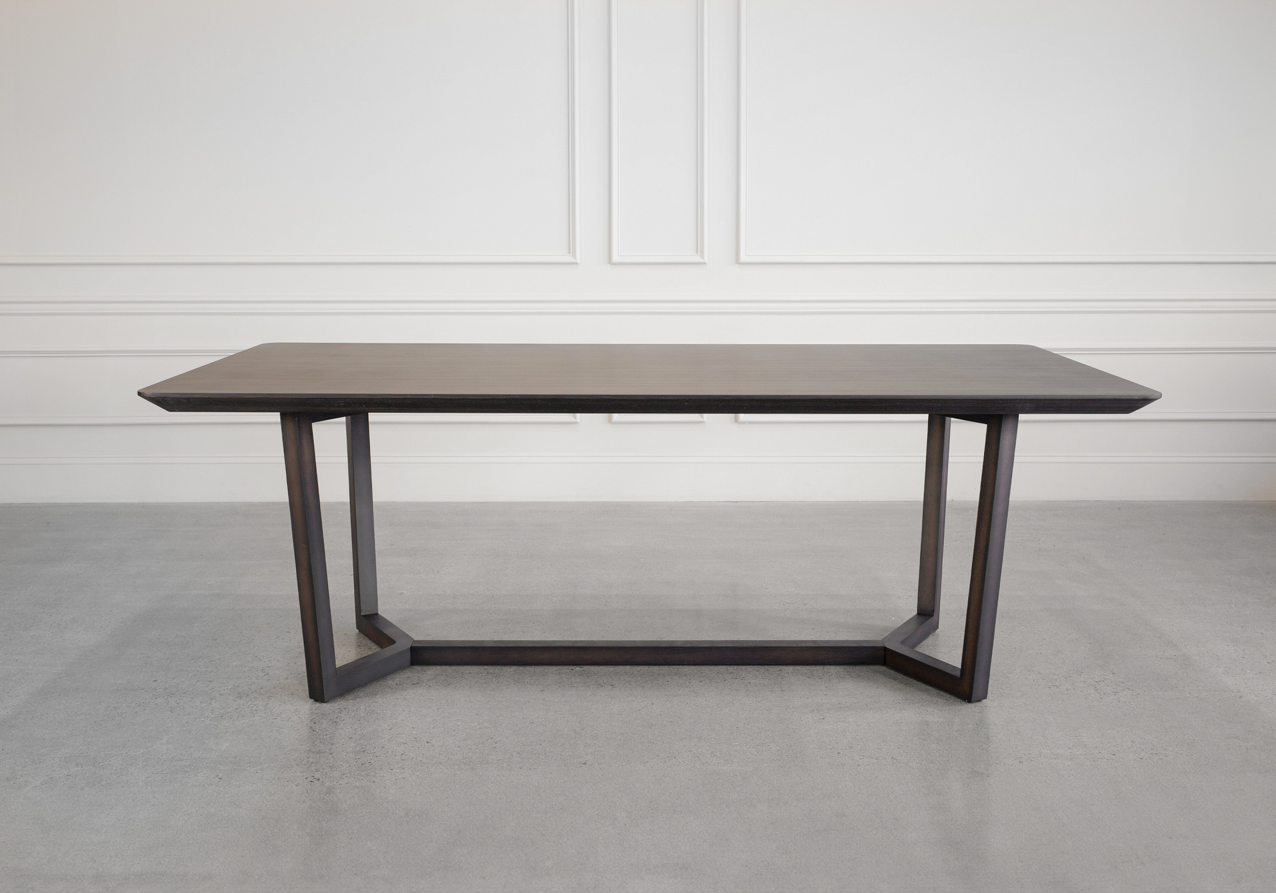 Hector Smoked Oak Dining Table - Front